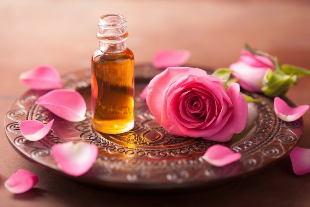 Rose essential oil for romance